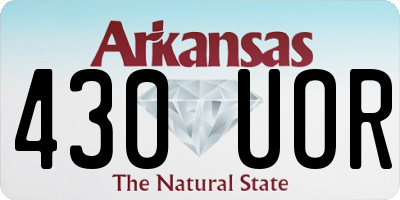 AR license plate 430UOR