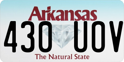 AR license plate 430UOV