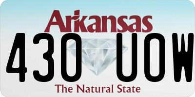 AR license plate 430UOW
