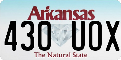 AR license plate 430UOX