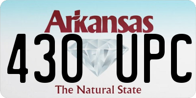 AR license plate 430UPC