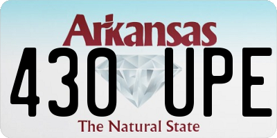 AR license plate 430UPE