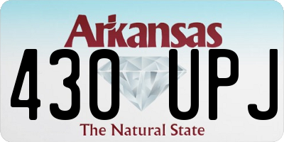 AR license plate 430UPJ