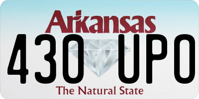 AR license plate 430UPO