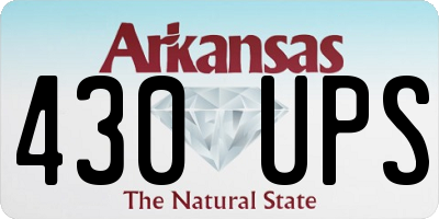 AR license plate 430UPS