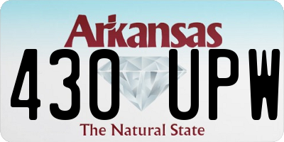 AR license plate 430UPW