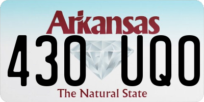 AR license plate 430UQO