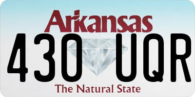 AR license plate 430UQR