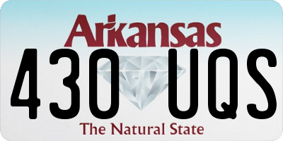 AR license plate 430UQS