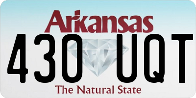 AR license plate 430UQT