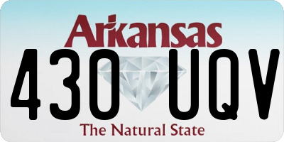 AR license plate 430UQV