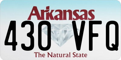 AR license plate 430VFQ