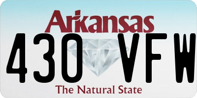AR license plate 430VFW