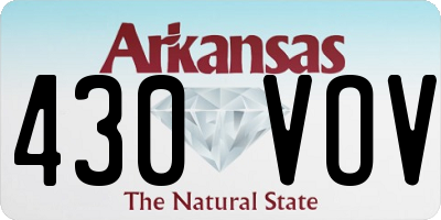 AR license plate 430VOV