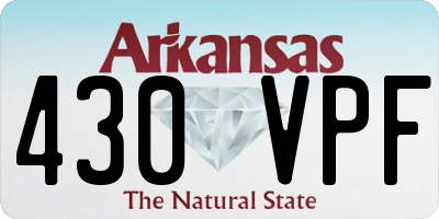 AR license plate 430VPF