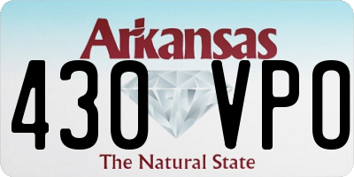 AR license plate 430VPO