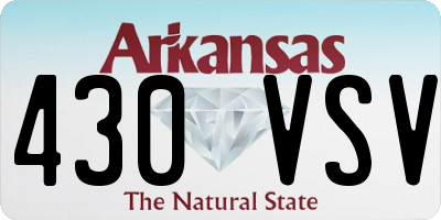 AR license plate 430VSV