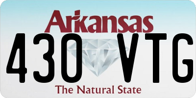 AR license plate 430VTG