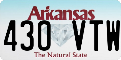 AR license plate 430VTW