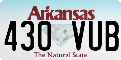 AR license plate 430VUB