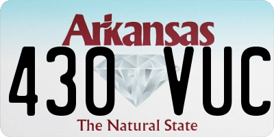 AR license plate 430VUC
