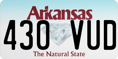 AR license plate 430VUD