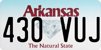 AR license plate 430VUJ