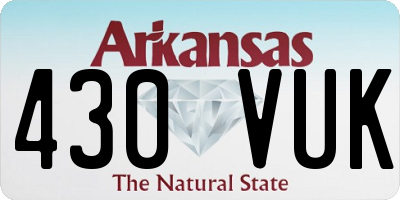 AR license plate 430VUK