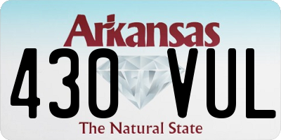 AR license plate 430VUL