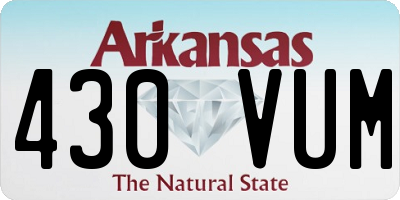 AR license plate 430VUM