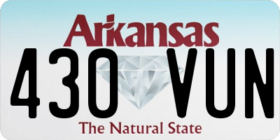 AR license plate 430VUN