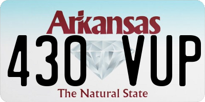 AR license plate 430VUP