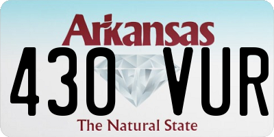 AR license plate 430VUR