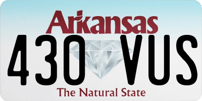 AR license plate 430VUS