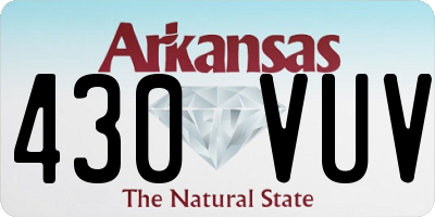 AR license plate 430VUV