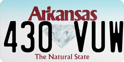 AR license plate 430VUW