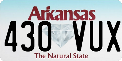 AR license plate 430VUX