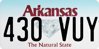 AR license plate 430VUY