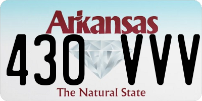 AR license plate 430VVV