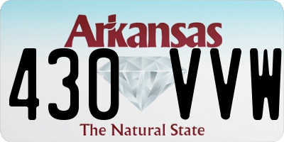 AR license plate 430VVW