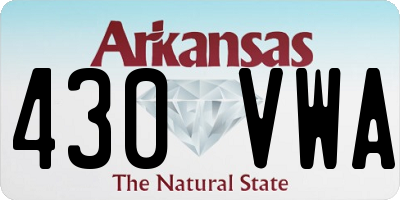 AR license plate 430VWA