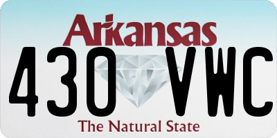 AR license plate 430VWC