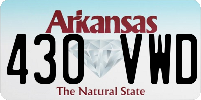AR license plate 430VWD