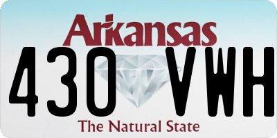 AR license plate 430VWH