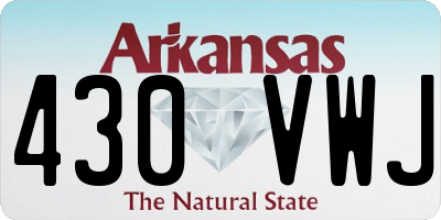 AR license plate 430VWJ