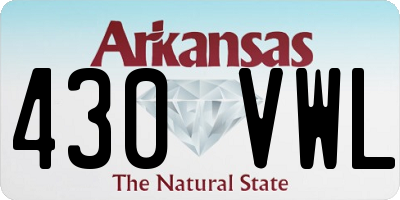 AR license plate 430VWL