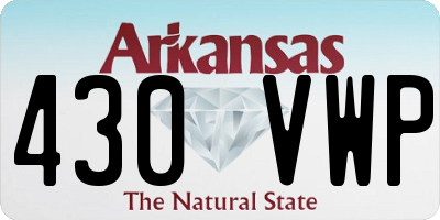 AR license plate 430VWP