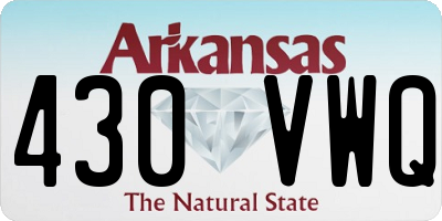 AR license plate 430VWQ