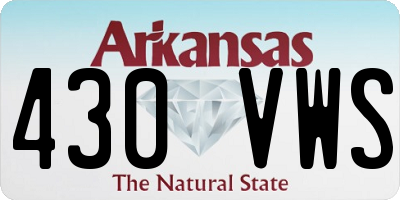 AR license plate 430VWS