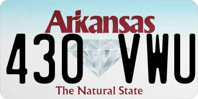 AR license plate 430VWU